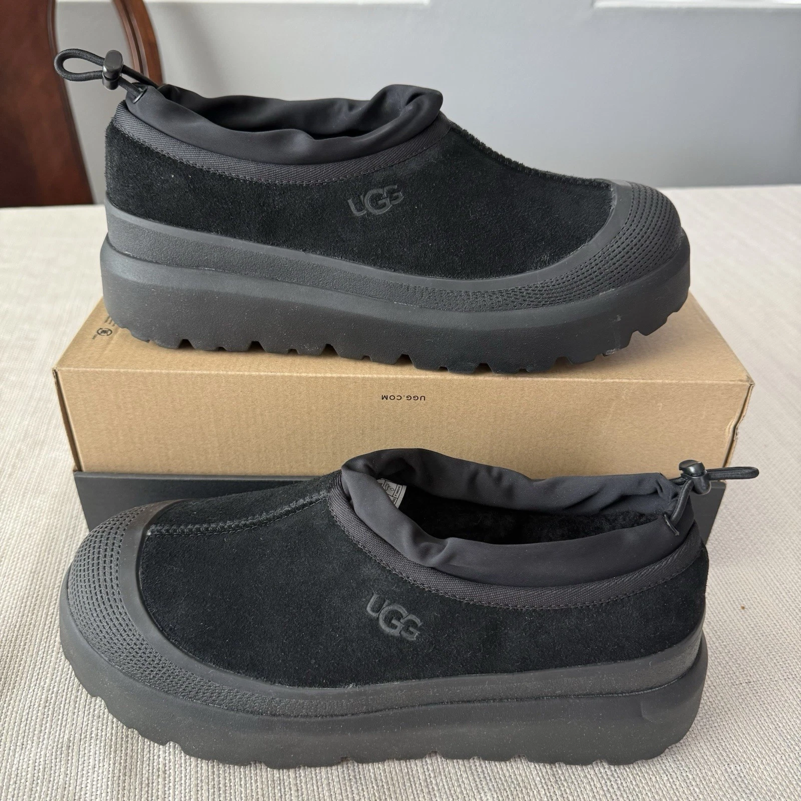 SCARPE IMPERMEABILI UGG NERE TASMAN WEATHER HYBRID UOMO taglia US 10 colore nero