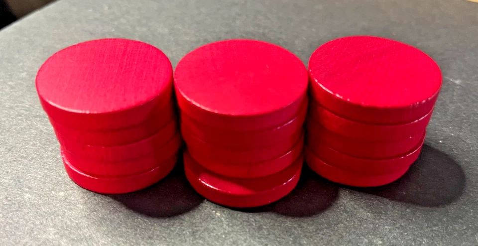 Vintage Backgammon Tokens 1975 Selchow & Righter Game Replacement 30 Pieces - Image 2 of 4