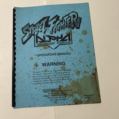 original Factory  arcade video game manual Street Fighter Alpha Cps 2 Capcom