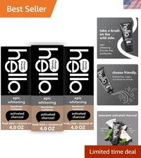 Hello Charcoal Toothpaste Pack - 12oz Total for Natural Whitening and Freshness