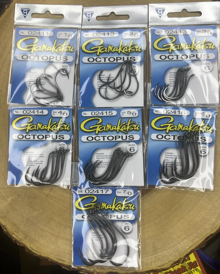 Gamakatsu (Lot Of 7) Octopus Hooks, Brand New! Fast Free Shipping! NWT! - Image 3 of 4