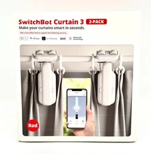 SwitchBot Curtain 3 2-Pack Automatic Curtain Opener 9.8 Feet - White