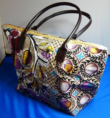 Fragonard Volubilis City Bag - Herbstliches Farbdesign, Reißverschluss oben, neu