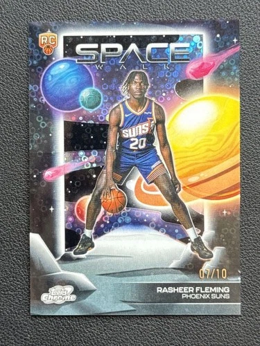 2025-26 Topps Chrome Cosmic Space Walk 07/10 Black Rookie Rasheer Fleming SW-12