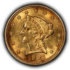 1906 G$2.50 Liberty Head Gold Quarter Eagle - Luster - AU+/UNC - SKU-G6017