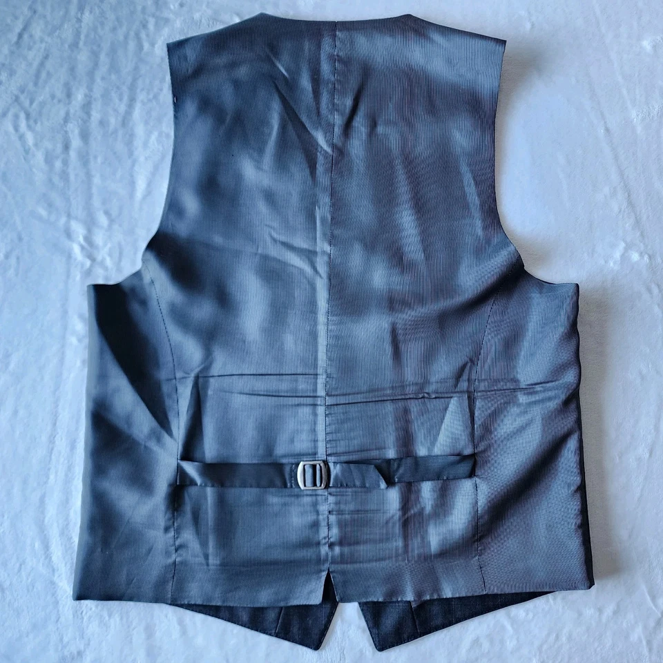 Hugo Boss HUGE/GENIUS WE Slim Fit 100% Virgin Wool Suit Vest Waistcoat 38R Plaid - Image 2 of 4