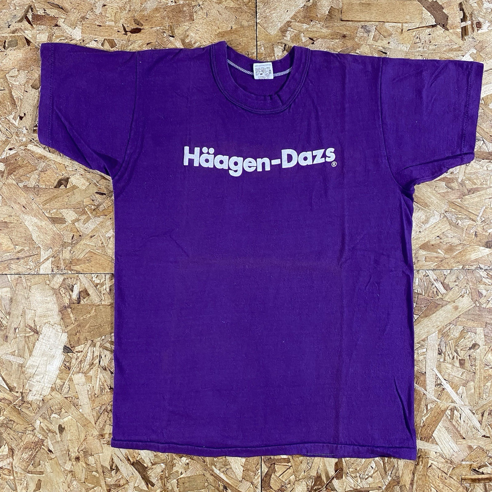 Vintage 70s Häagen-Dazs Boysenberry Russell Athletic Single Stitch Shirt Size M