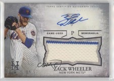 2015 Topps Triple Threads Unity Jumbo Relics 6/99 Zack Wheeler Auto 0qo1