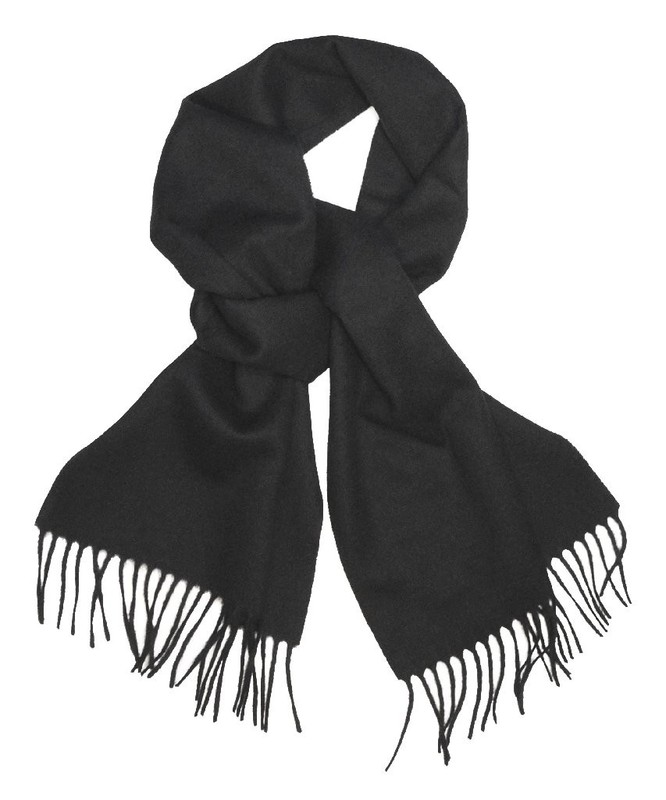 Biagio 100% Wool NECK Scarf Solid Black Color Scarve for Men or Women