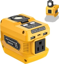 220W Power Inverter Compatible with Dewalt 20V Battery, DC 20V to AC 110V Portab