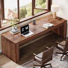 79-Inch Extra Long Two Person Desk, Modern Double Computer Desk for Home Office