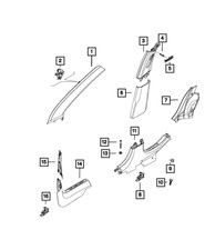 Genuine Mopar Screw Cover Cap Left 6AP67MS7AA