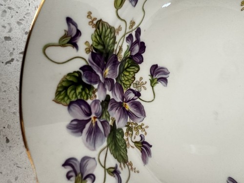 "4 cuencos con borde Paragon de 8"" Su Majestad cita San Valentín porcelana de hueso fino" - Imagen 4 de 5