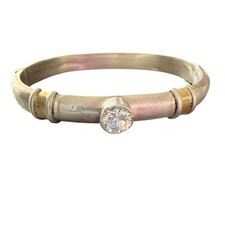 Sterling Silver Hinged Bangle Bracelet VINTAGE