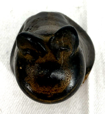 Art Pottery Toad Frog Ceramic Figurine Small Miniature Mini Signed Marie 2.25''