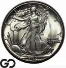 1941 Walking Liberty Half Dollar, Flashy Solid Gem BU++