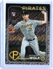 2024 Topps #523 Jackson Wolf Rookie Card Pittsburgh Pirates 582 Montgomery Club. rookie card picture
