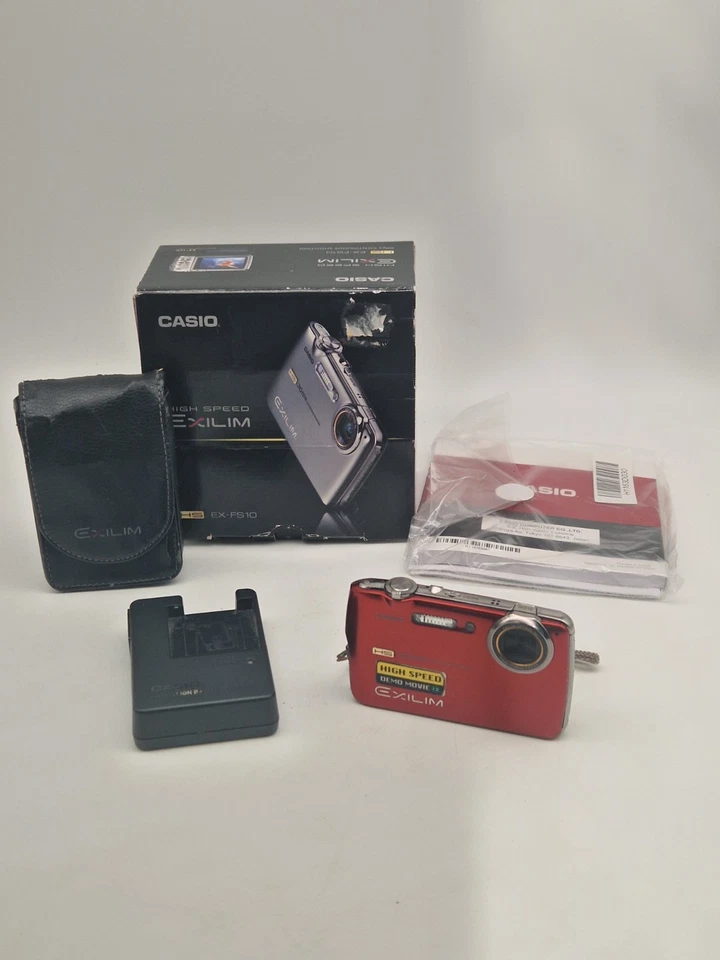 ⚡Casio Exilim EX-FS10 Digitalkamera OVP+ Zubehörpaket Akku Netzteil Tasche ⚡ - Bild 2 von 4