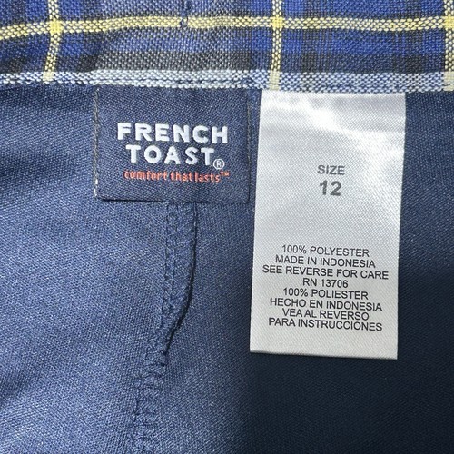 2 French Toast Girls Plaid 2-Tab Scooter Skirt Sz 12 Blue/Gold SX9110 G1 - Picture 6 of 14