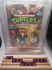 Ace Duck AFA 80 TMNT Unpunched  14 Back Hat On 1989 Playmates