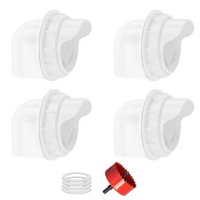 Chicken Feeders No Waste, DIY Automatic Poultry Feeder 4 Ports 1 Hole Saw wit...