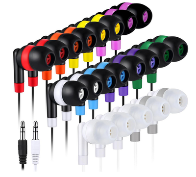 100 Pack Wired Earbuds Bulk for Classroom Ear Headphones Wired