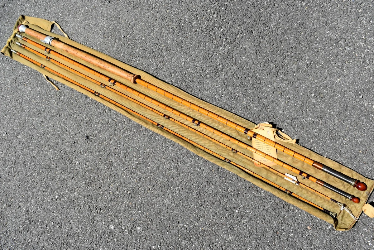 Vintage Hardy Trout Fly Fishing Rod, the 'C.C. de France' Split Cane