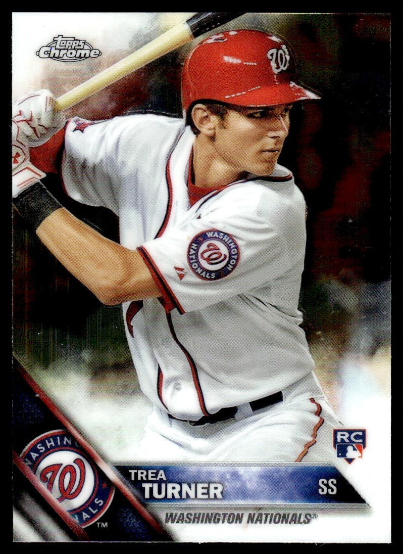 2016 Topps Chrome Trea Turner Rookie Washington Nationals #32