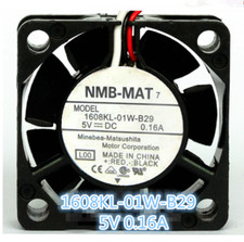 NMB 1608KL-01W-B29 5V 0.16A 3-line 40 40 20MM Double Ball Cooling Fan