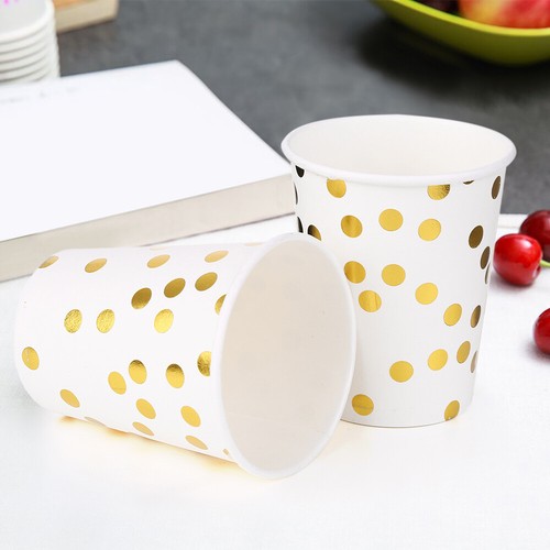 30X Pappbecher + 30X 7 "Teller + 30X 9" Teller Einweg Drinkware & Geschirr P3V4 - Bild 2 von 6