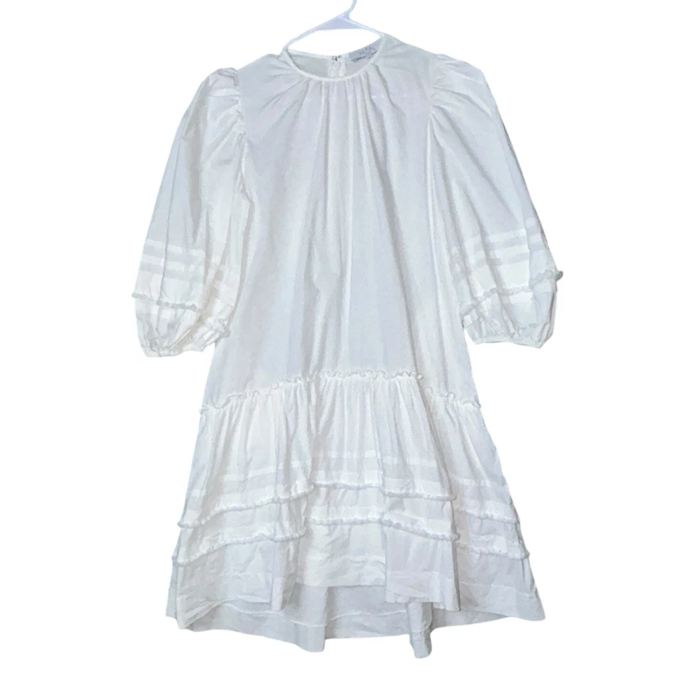 Vestido Pearl Lela Rose tamanho XS branco manga balão cottagecore formatura coquette - Imagem 2 de 4