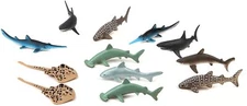Fun Central 12 Pieces - Baby Shark Figure Toys for Toddlers, Boys & Girls -