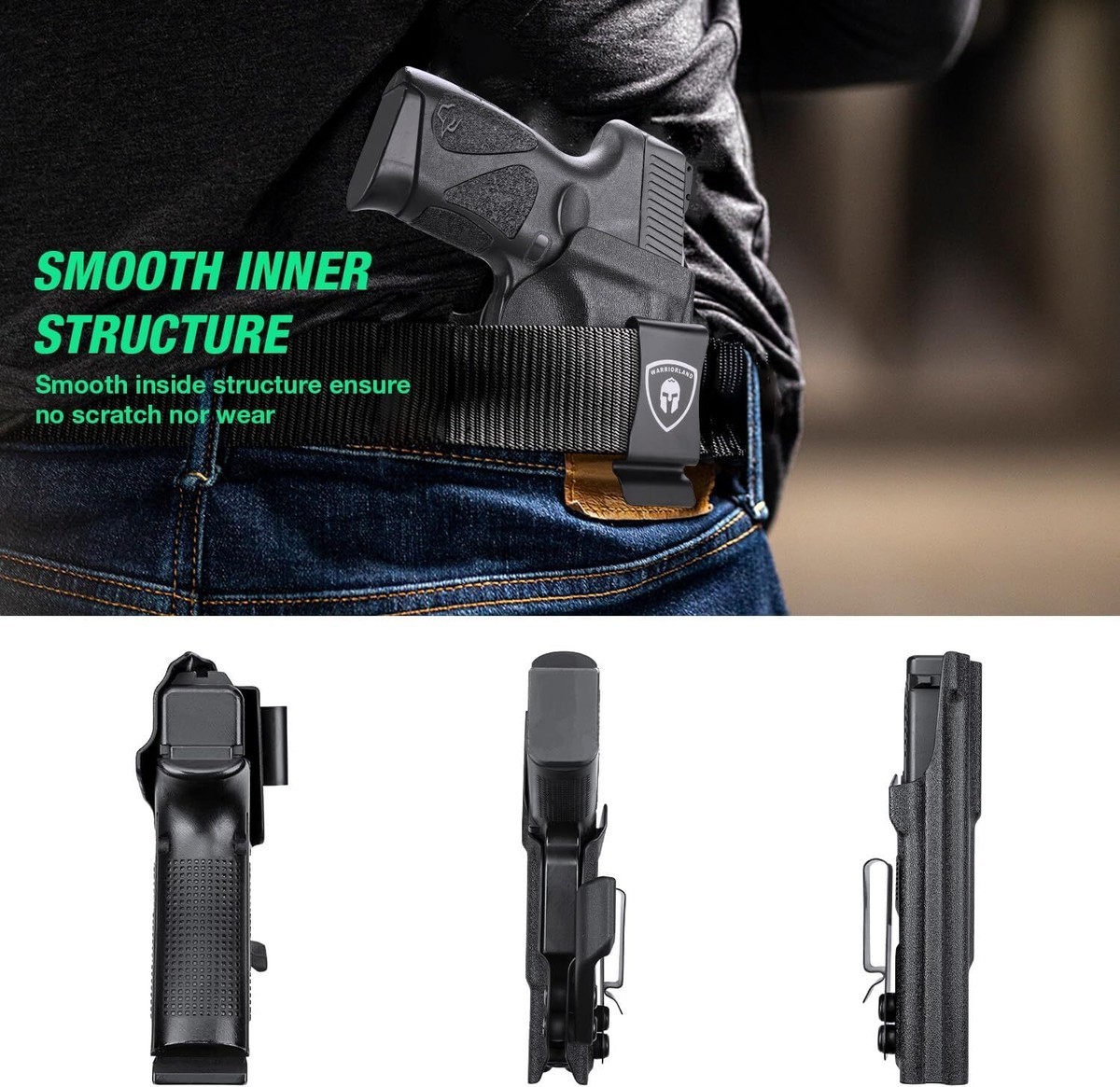 Bucks Holsters IWB Kydex Holster For Glock 19/23 With Holosun PID & Concealment Claw