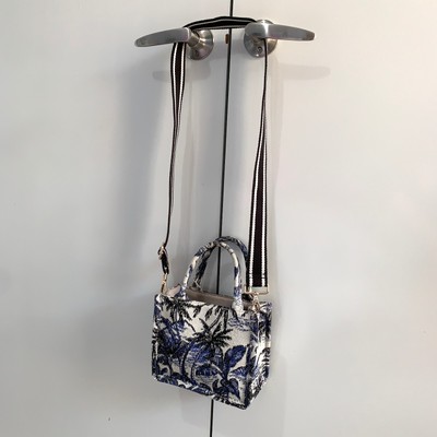 H&M *Limited Edition* Jacquard Mini Tote Bag Weave Palm Tree