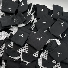 SZ 8-12 L - JORDAN Grip Vapor Crew Socks Padding Zoned Cushion Black PAA236-010