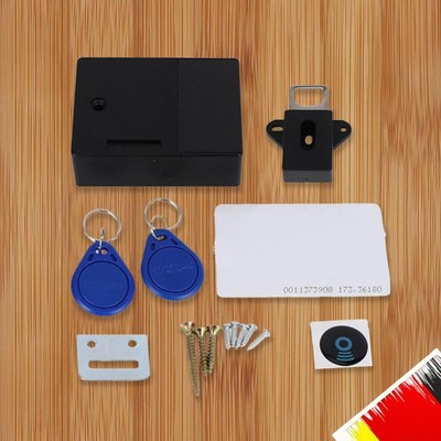 T3 Cabinet Smart Locks Invisible Sensor RFID IC Card Drawer Lock (Black)