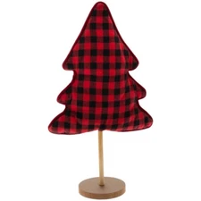 BOSTON INTERNATIONAL RED & BLACK PLAID TREE-SO FESTIVE-CLEARANCE!!!