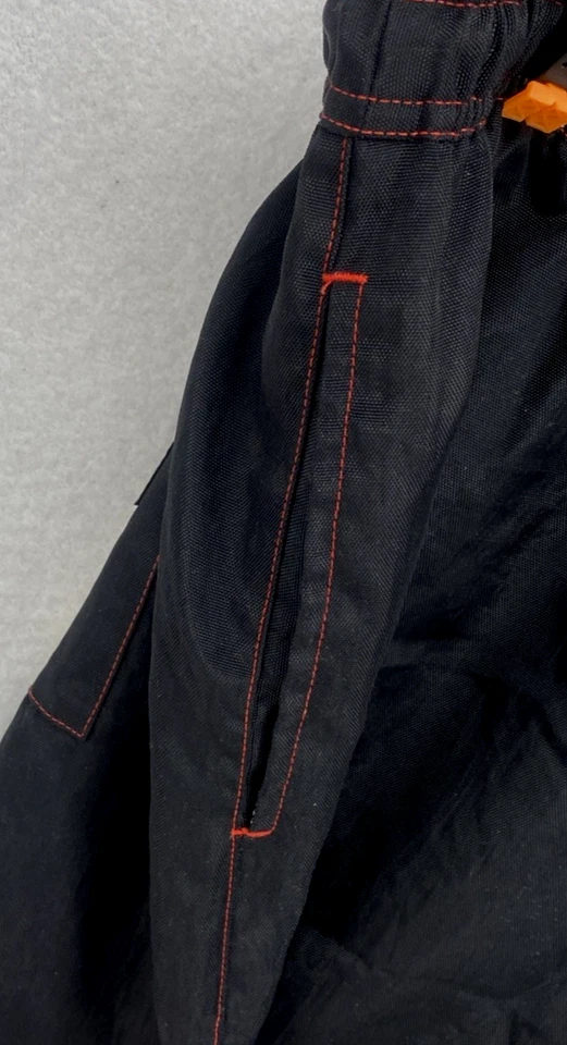 Costume da bagno uomo Bear Surf 34" tavola nylon rosso nero coulisse anni 90 onda - Immagine 3 di 4