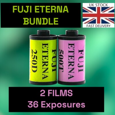 Fuji Eterna 35mm Film Bundle, Rare Expired, 36 Exposure, Vision3