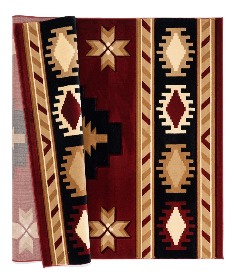 United Weavers Red Southwestern Jagged Lines Area Rug Geometric 2050 10434 - Image 3 of 4