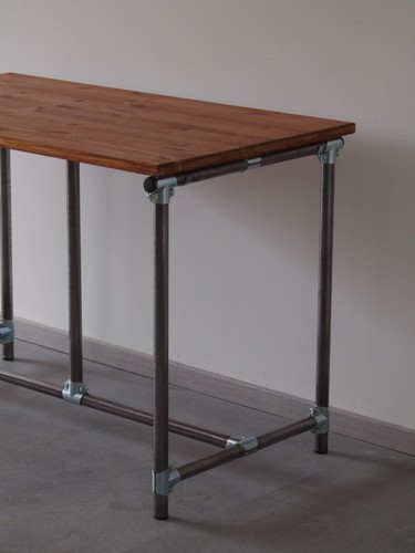 Tavolo da Pranzo Stile Industriale per 6 Persone 150x80x75 cm in Legno e - Foto 4 di 11