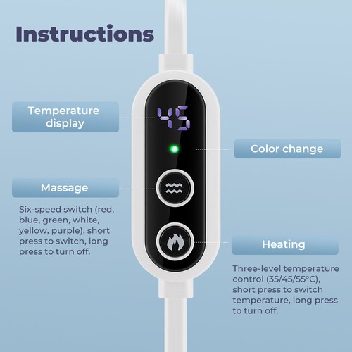 Electric Heated Steam 3D Eye Mask 3 Level Hot Compress 6 Level Vibration Massage - Picture 15 of 20