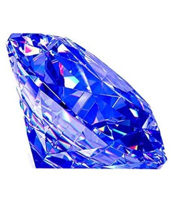2.25 Ratti 1.00 Carat Certified Blue Zircon Stone I Round Shape Cubic ...