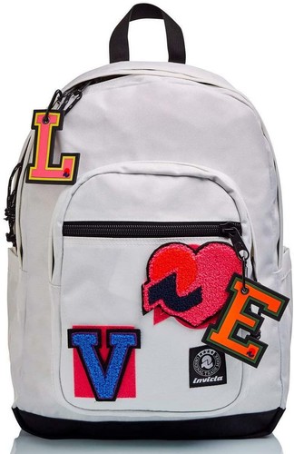 Zaino Invicta-PATCH ME WHITE-bianco-scuola-materiale ecologico | eBay