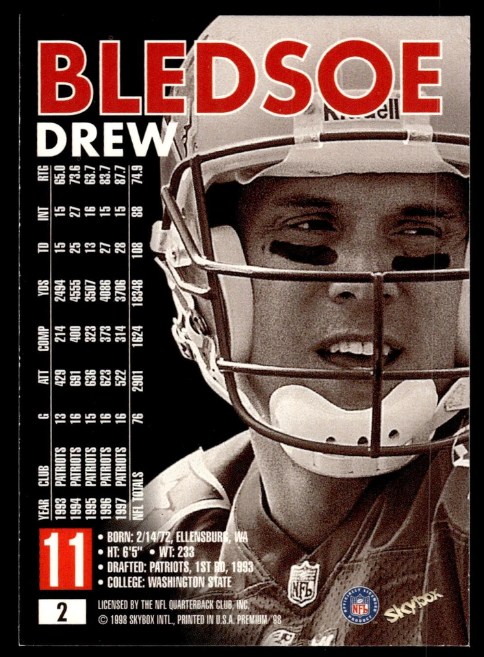 1998 SkyBox Premium Football Pick Your Card - Image 2 of 2