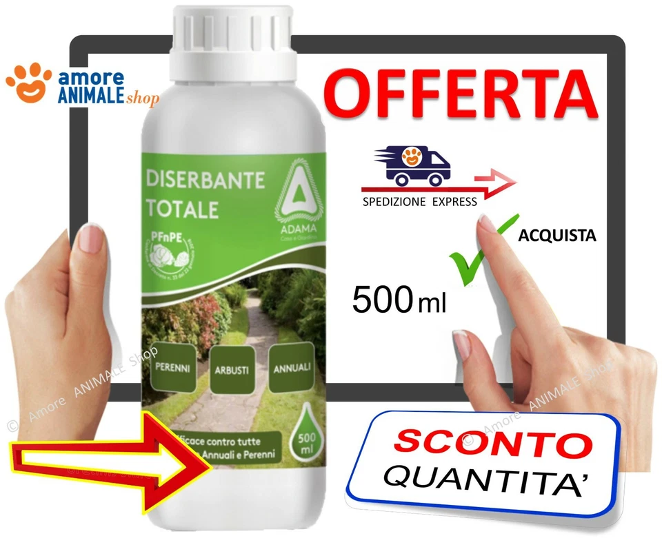 Adama Diserbante Totale 500 Ml - Erbicida Glifosate Sistemico / Gliphogan