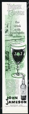 1963 John Jameson Whiskey Irish Coffee illustrated Jameson's vintage print ad