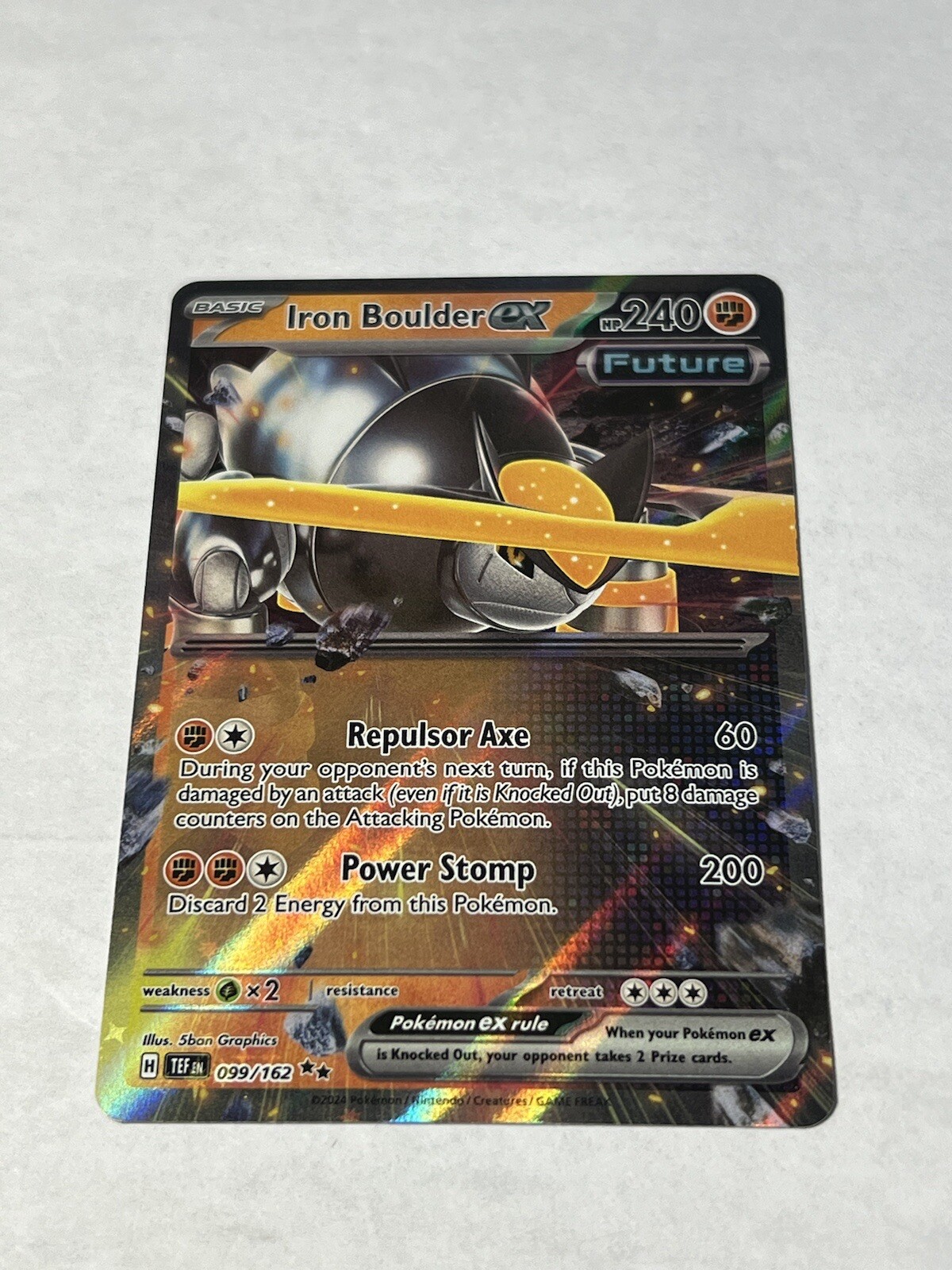 Pokemon TCG Iron Boulder ex 099/162 Temporal Forces Double Rare NM