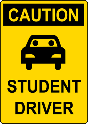 For Car 3-Pack Big 'Student Driver' Car Decals (12x3.8 Inch