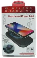 Tzumi Dashboard Power Mat Qi Wireless 10w Charging Pad - NEW